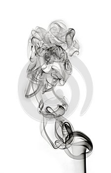 Transparented black cloud of smoke