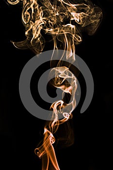 Transparented colorful cloud of smoke