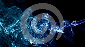 Transparented colorful cloud of smoke