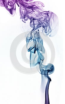 Transparented colorful cloud of smoke