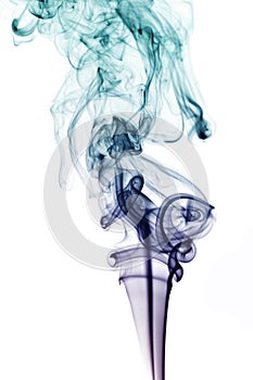 Transparented colorful cloud of smoke