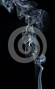 Transparented white cloud of smoke