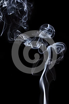 Transparented white cloud of smoke