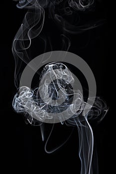 Transparented white cloud of smoke