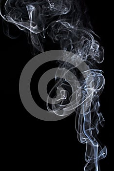 Transparented white cloud of smoke