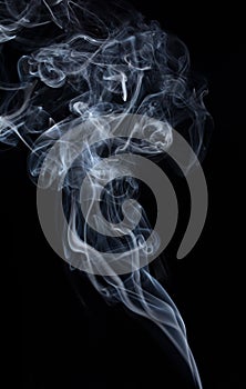 Transparented white cloud of smoke