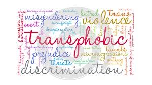 Transphobic animated word cloud