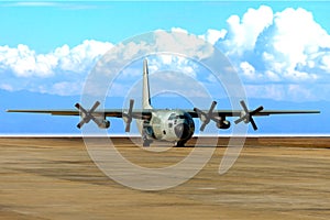 Transport aircraft takeoff