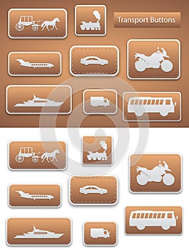 Transport Buttons Brown