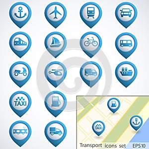 Transport buttons set
