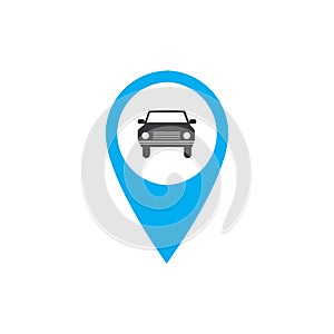 Transport buttons set with map Vector illustration