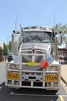 Transport of consumer goods by road train in Australia