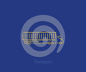 Transport courier Vector Line Icons. Premium quality graphic design. Editable Stroke