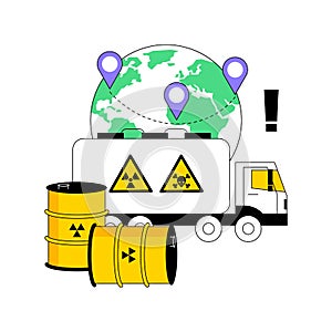 Transport of dangerous goods abstract concept vector illustration.