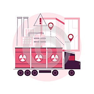 Transport of dangerous goods abstract concept vector illustration.