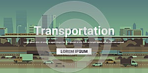 transport driving highway road city traffic transportation concept modern cityscape background