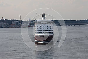 Transport. Ferry. Front view.