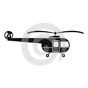Transport helicopter icon, simple style