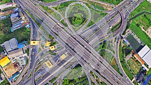 Transport highway stucture Thailand drone ariel view top landmark photo