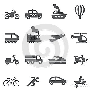 Transport icon set