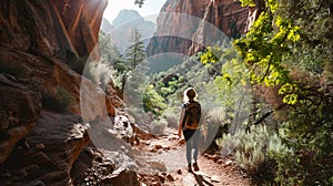 Transport individuals to the heart of nature with captivating images from a hiking adventure.