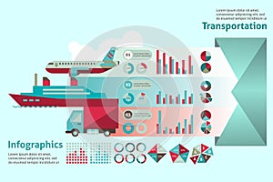 Transport infographic set