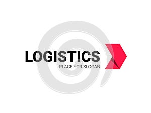 Transport logistic arrow vector logo delivery