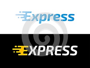 Transport logistic or Express delivery post mail logo for courier logistics shipping. Vector Express icon for transportation photo