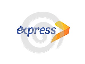 Transport logistic logo vector arrow for express delivery or courier logistics shipping and transportation service