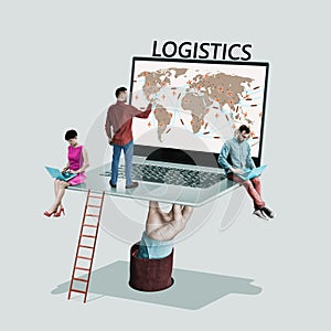 Transport and logistics management. Concept.