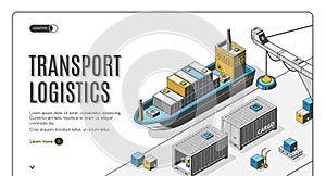 Transport logistics, ship port delivery company