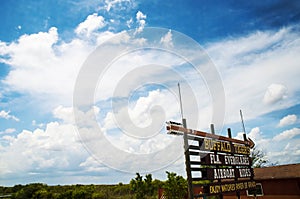 Transport point in the Everglades in Florida USA