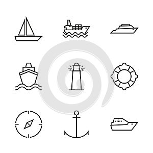 Transport ships and yachts