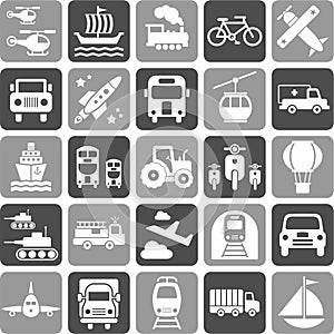 Transport and travel icons photo