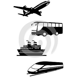 Transport and travel icons