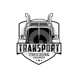 Transport trucking logistics logo vector photo