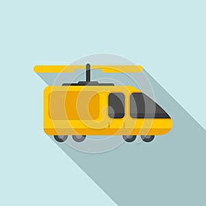 Transport unmanned taxi icon, flat style