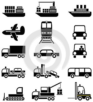 Transport and vehicles - icons