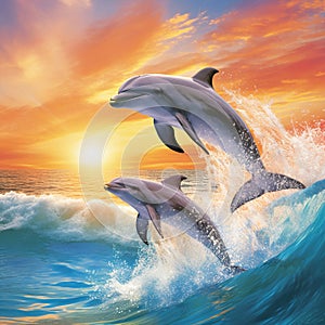 Astonishing wallpaper Dolphin Dance