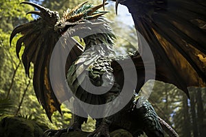 Transport yourself to Middle Ages and encounter a mythical green dragon, a creature of gothic fantasy and dark mythology