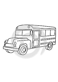 Transportaion black and white lineart drawing illustration
