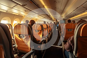 Transportation airplane plane interior tourism aircraft passenger air travel flight seat airline