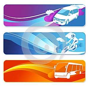 Transportation banners set