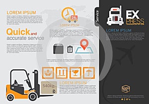 Transportation Brochure and leaflet design template.