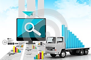 Transportation of business graph in truck