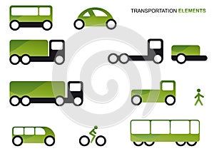 Transportation clipart set