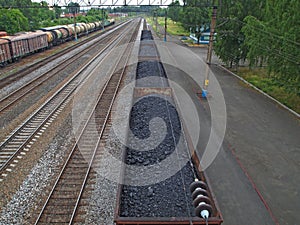 Transportation of coal and fuel by railroad