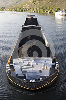 Transportation of coal on Moselle river photo