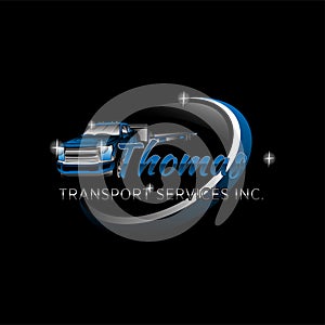 Transportation company Services logo design