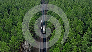 Transportation forest industry road truck highway speed